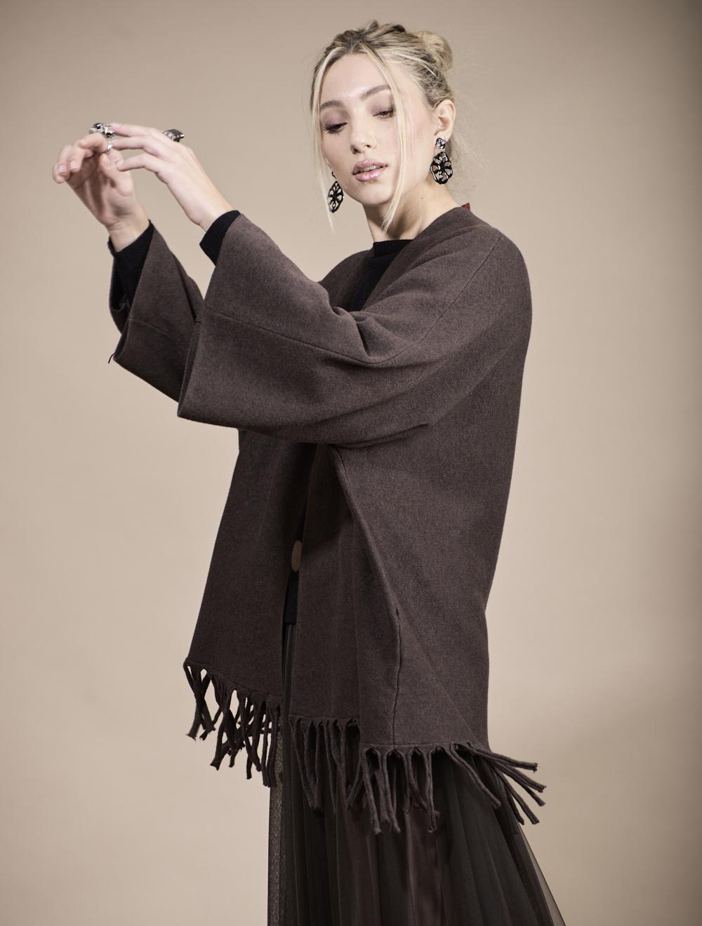 Save The Queen Cardigan tricot marrone Nuovo