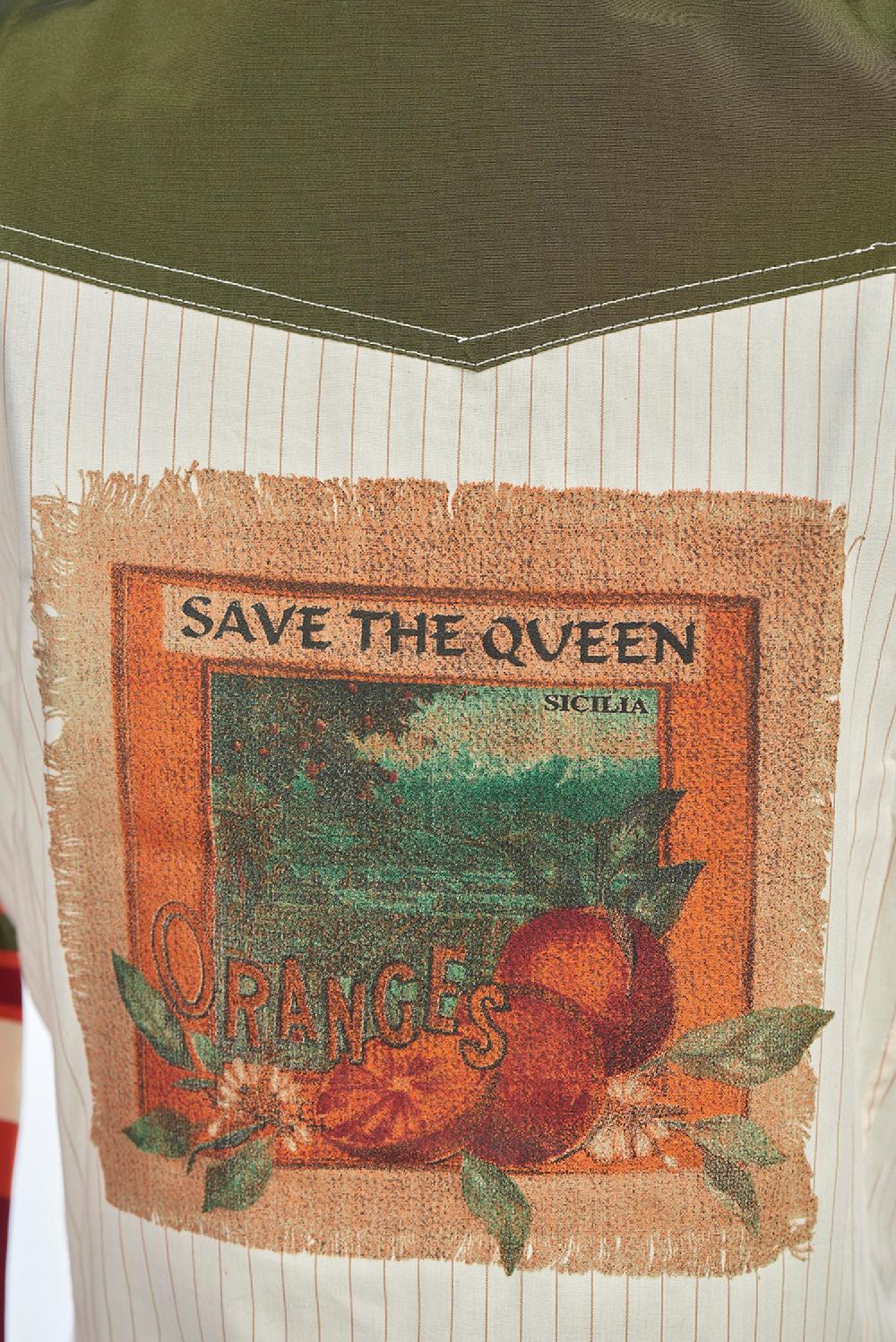 Save The Queen Camicia a righe con stampa Shopping Online