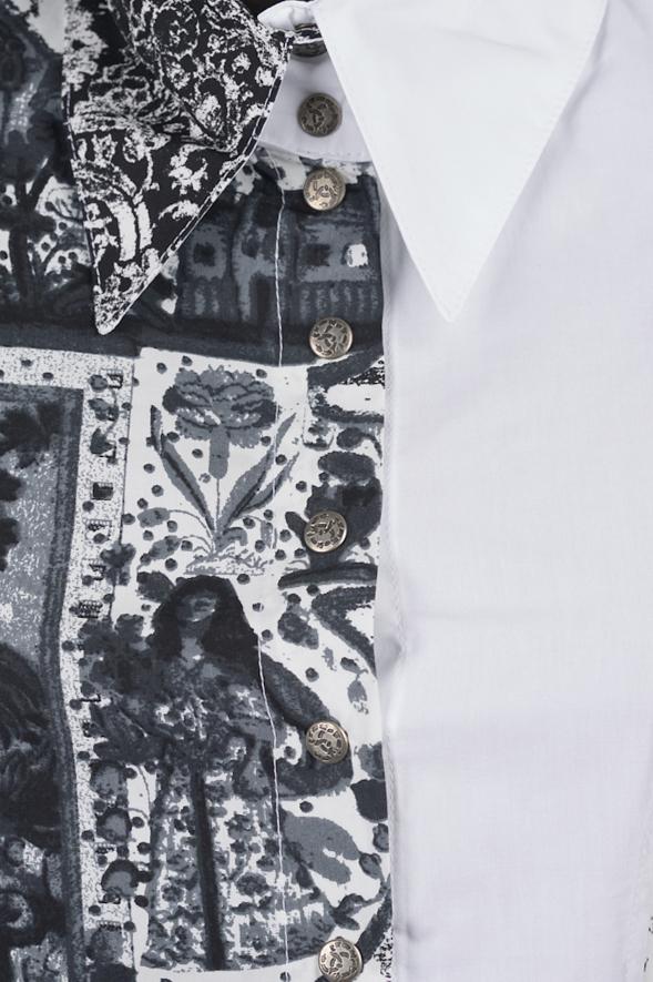 Save The Queen Camicia stampata in cotone Prezzo Ridotto