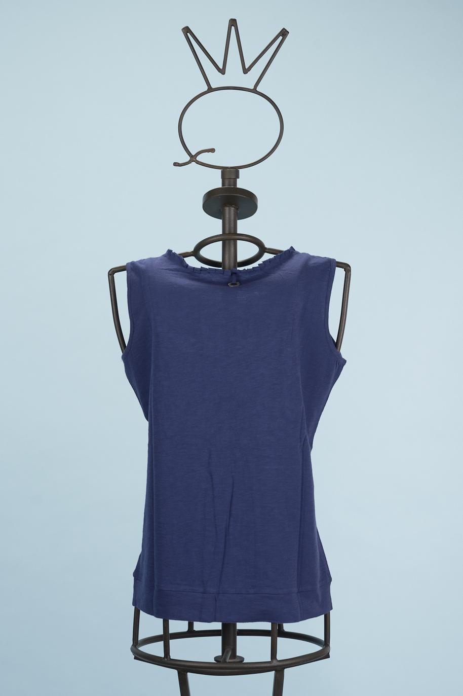 Save The Queen Top blu ricamato Sconto di tempo limitato