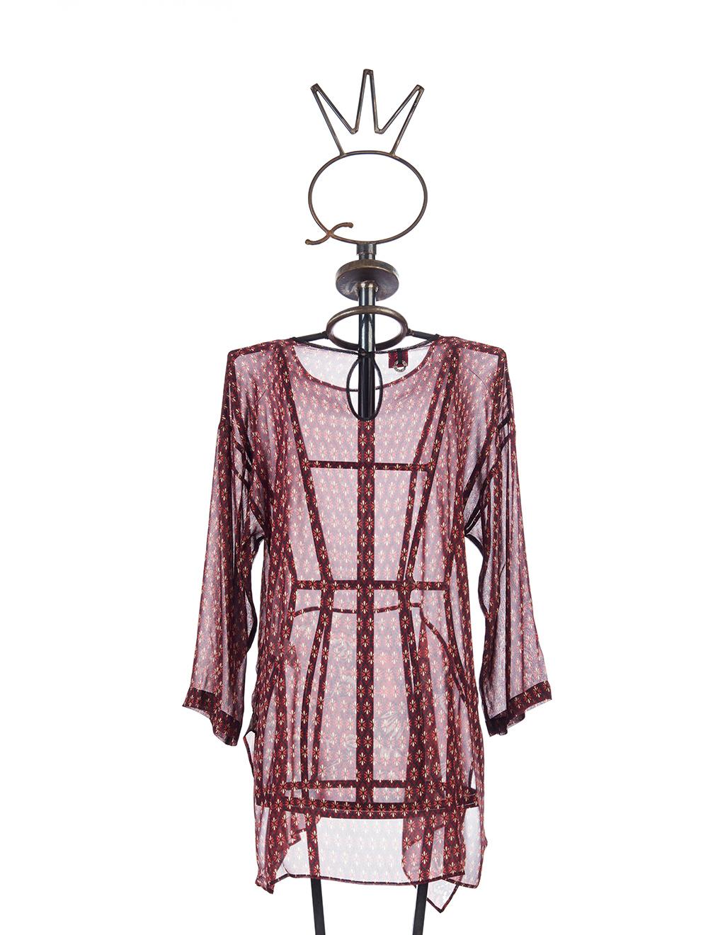 Save The Queen Tunica in voile di viscosa a micro e macro fantasia floreale Cyber Monday