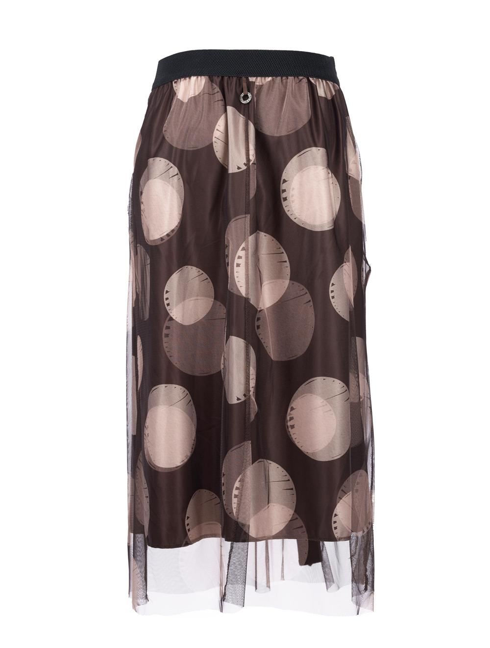 Save The Queen Gonna midi a pois marrone e beige Offerta migliore