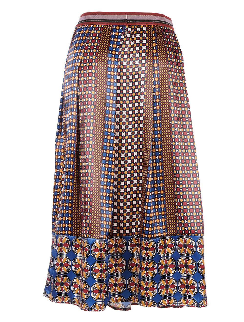 Save The Queen Gonna lunga a pieghe con stampa floreale Online Outlet