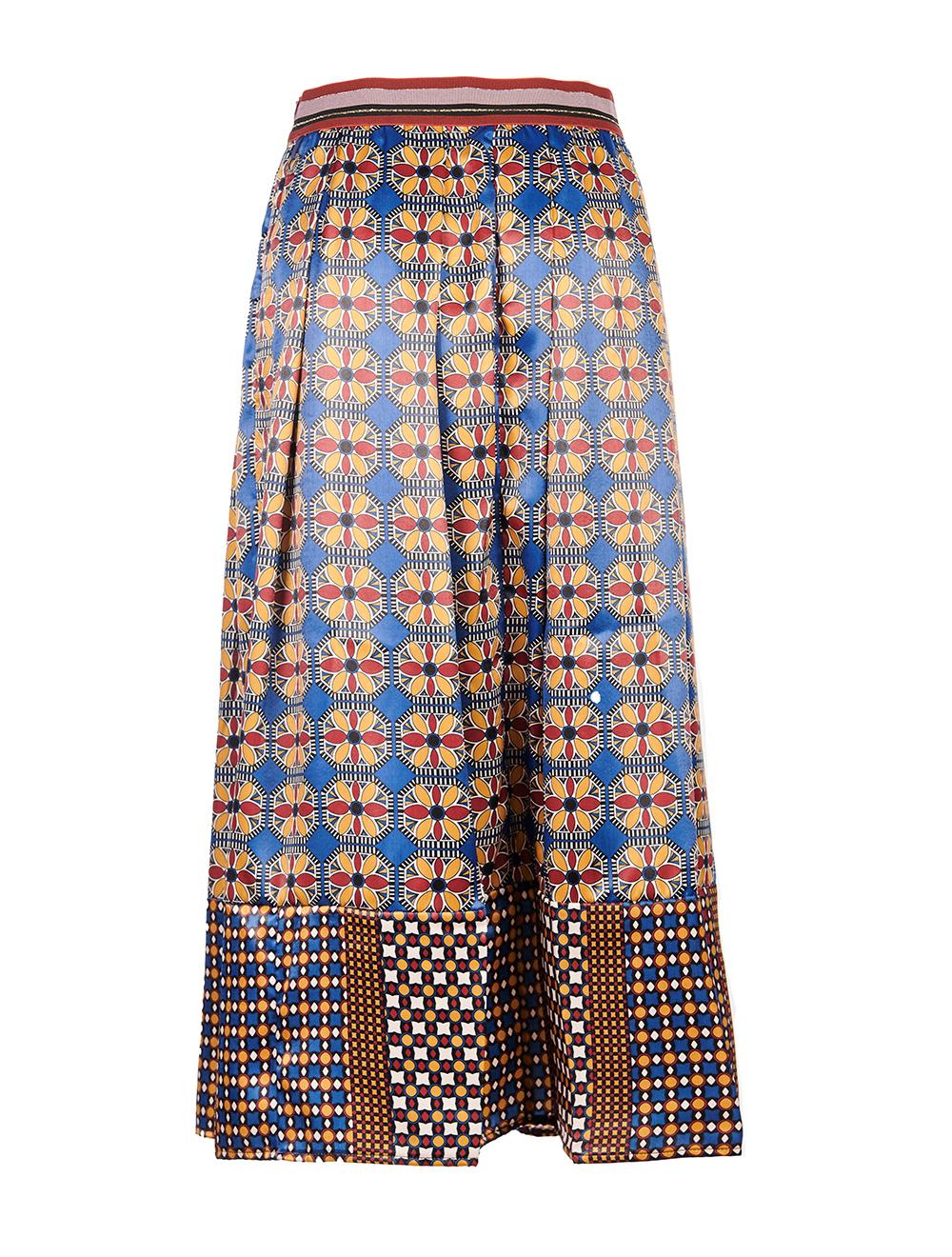 Save The Queen Gonna lunga a pieghe con stampata floreale Offerta temporanea