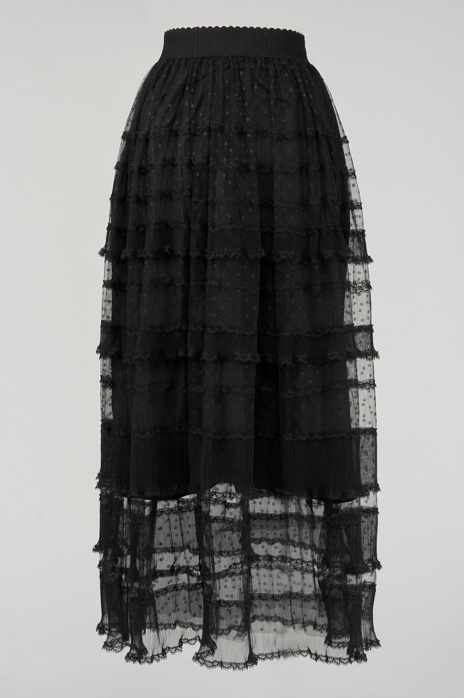 Save The Queen Gonna lunga in pizzo nero Offerte esclusive
