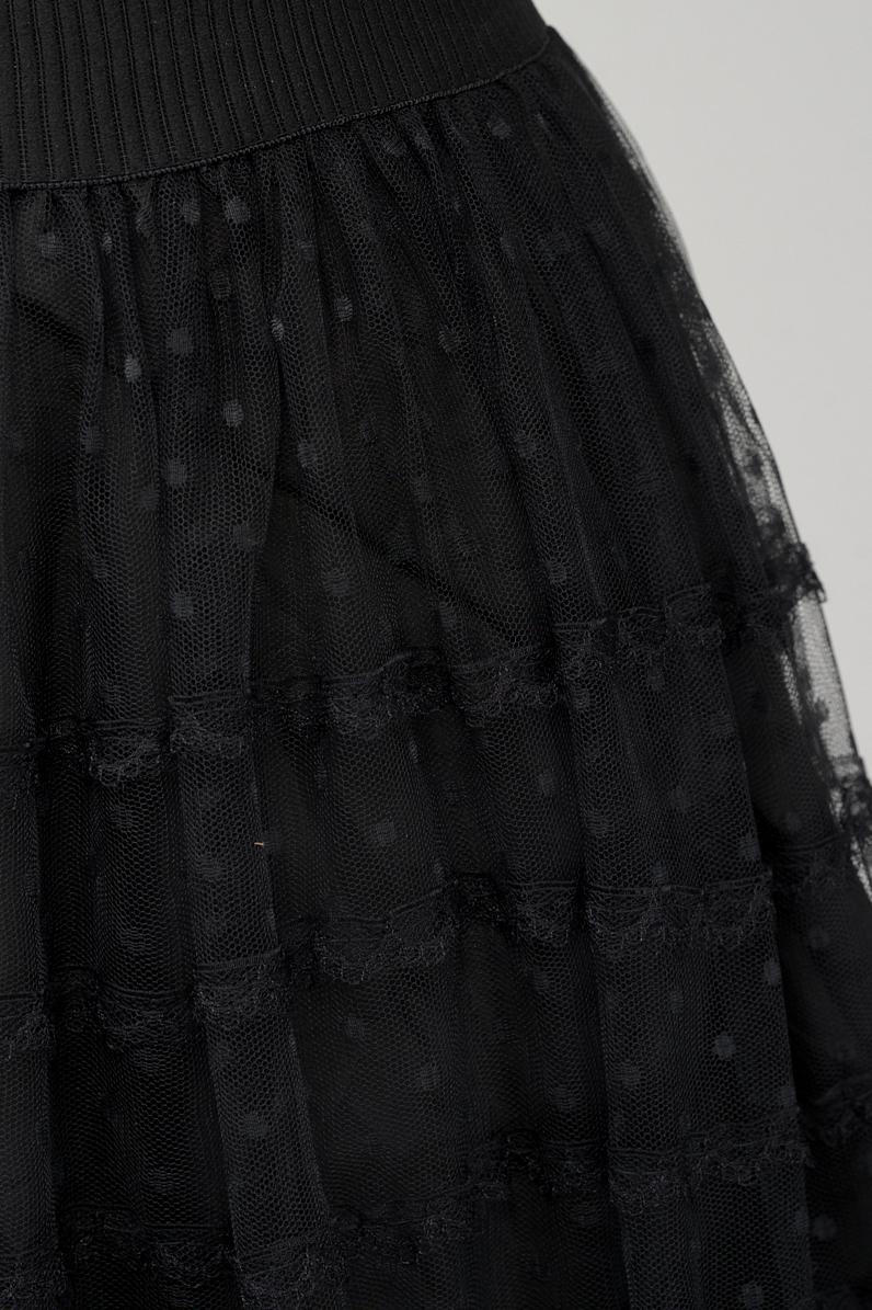 Save The Queen Gonna lunga in pizzo nero Offerte esclusive