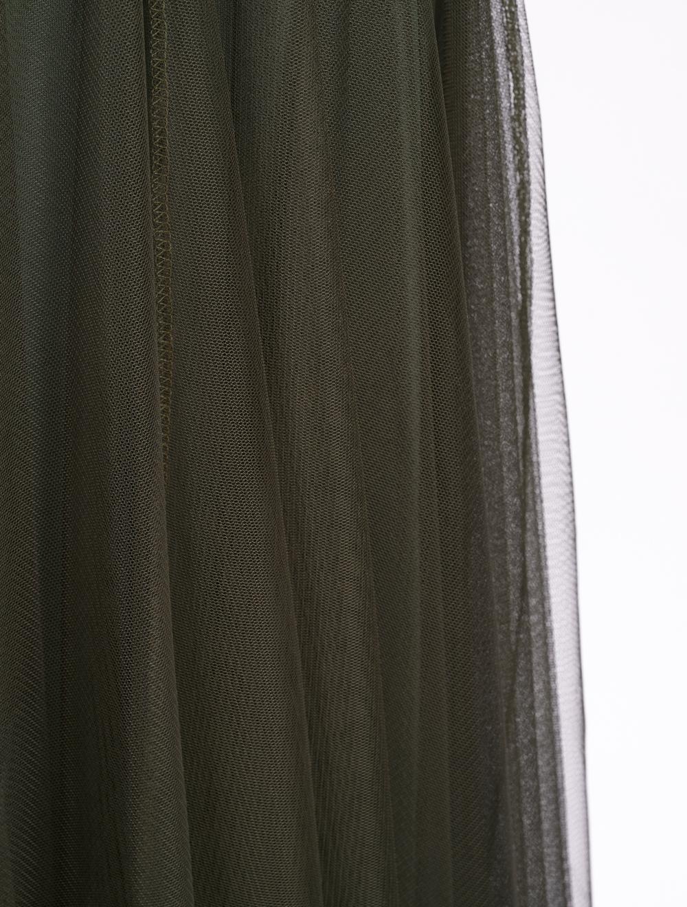 Save The Queen Gonna lunga in tulle verde militare Lightning offer