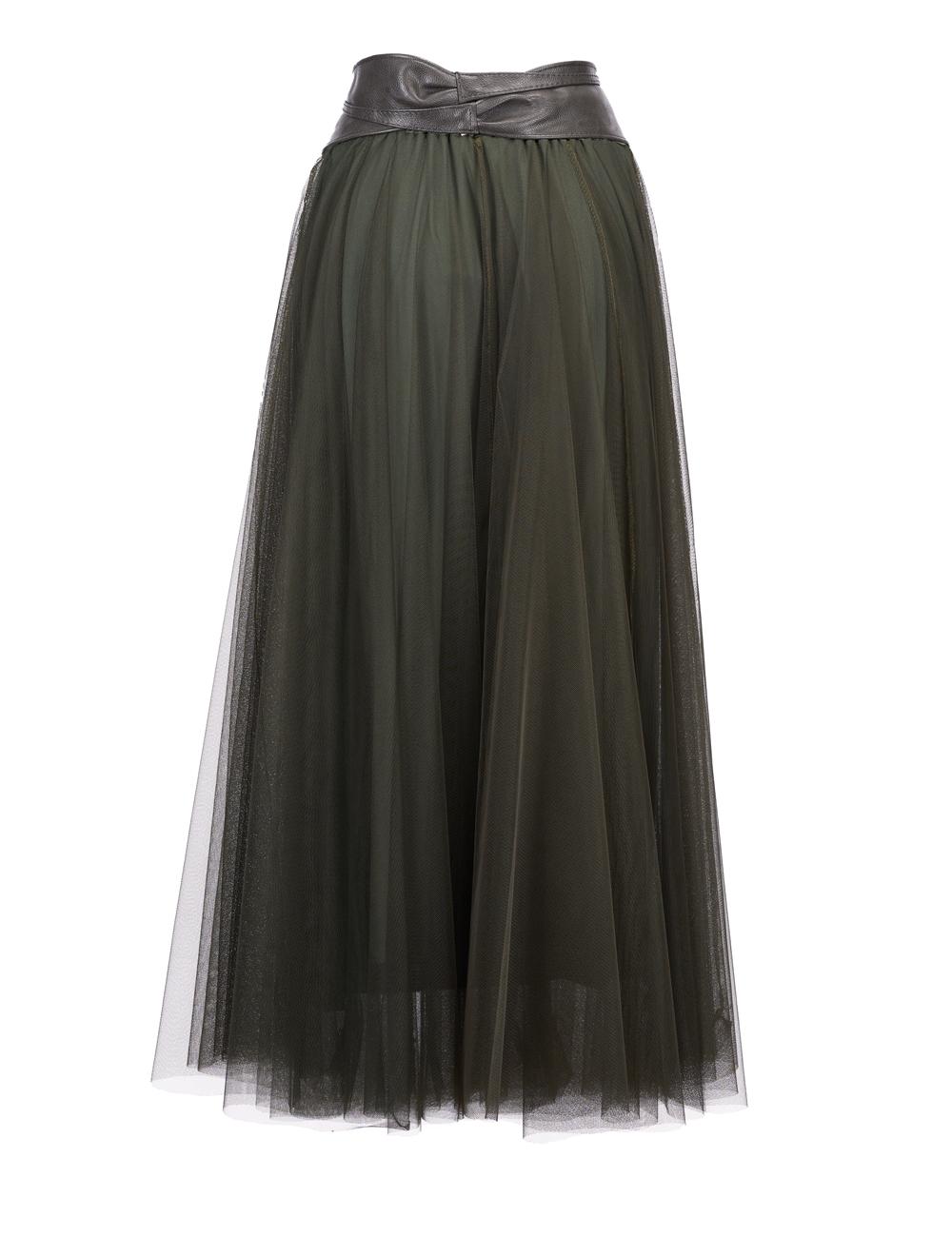 Save The Queen Gonna lunga in tulle verde militare Lightning offer
