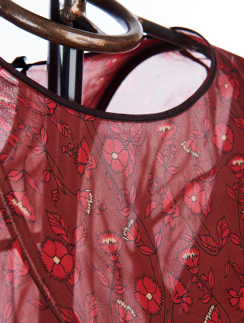 Save The Queen tunica in voile di viscosa a micro e macro fantasia floreale Super Saving Price