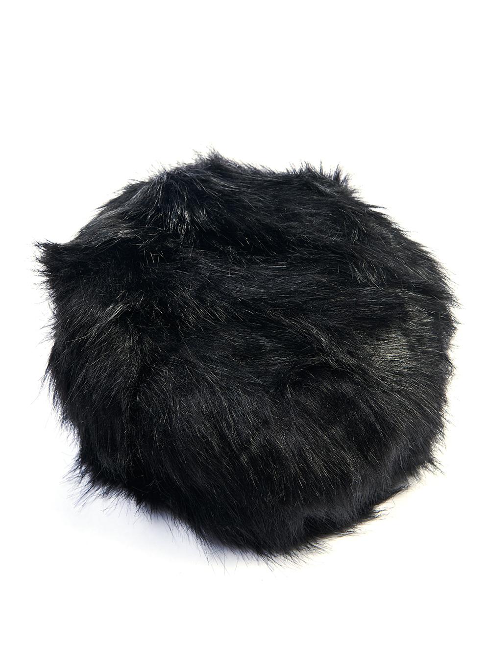 Save The Queen colbacco nero in eco pelliccia Qualità