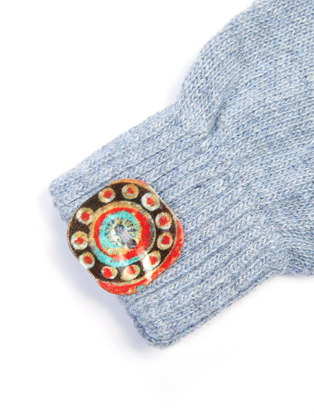Save The Queen guanti in maglia con applicazione in madreperla Pezzi Unici