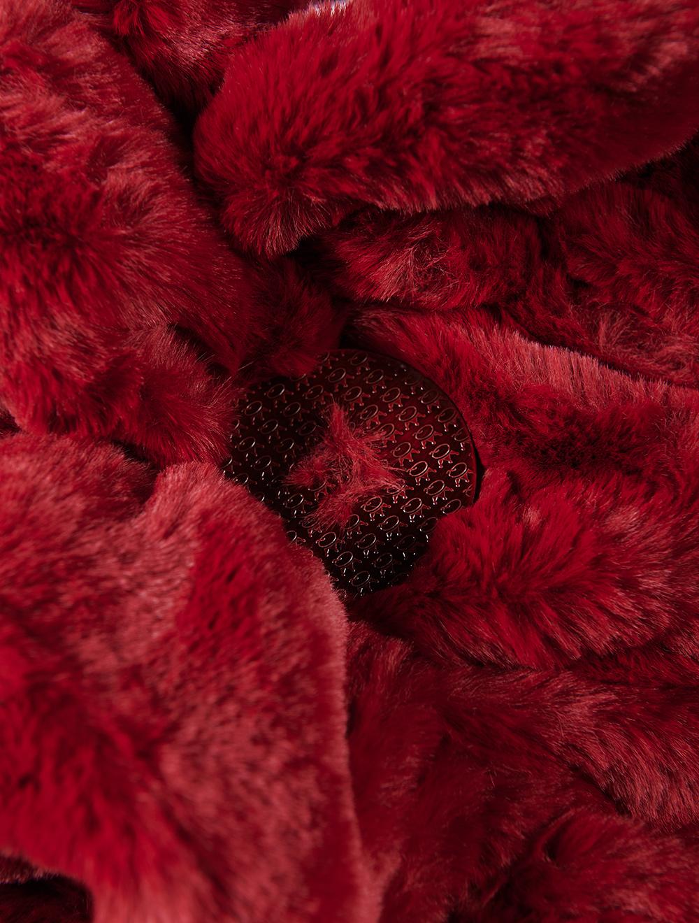 Save The Queen scaldacollo in eco pelliccia bordeaux Soddisfazione Garantita