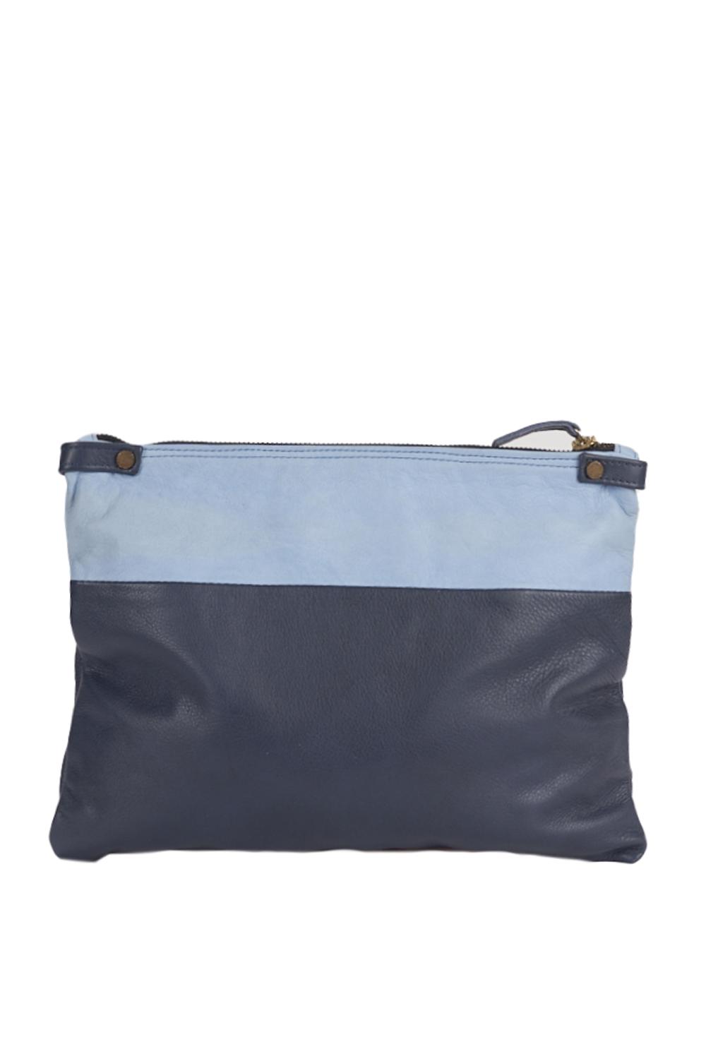 Save The Queen Pochette in pelle celeste e blu Affare Del Giorno