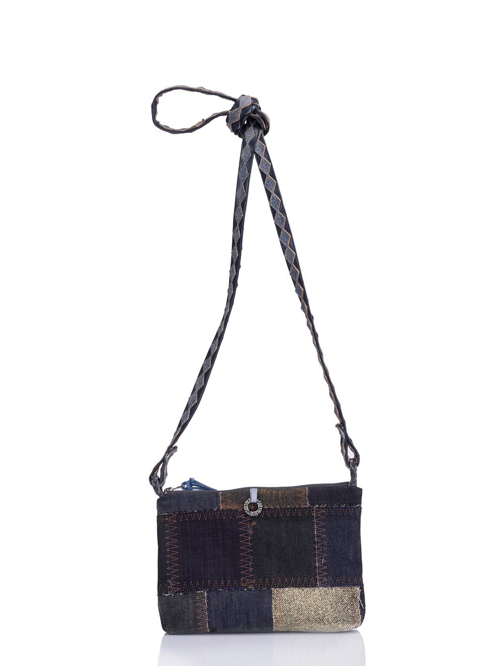 Save The Queen Piccola borsa in patch di jeans Novità