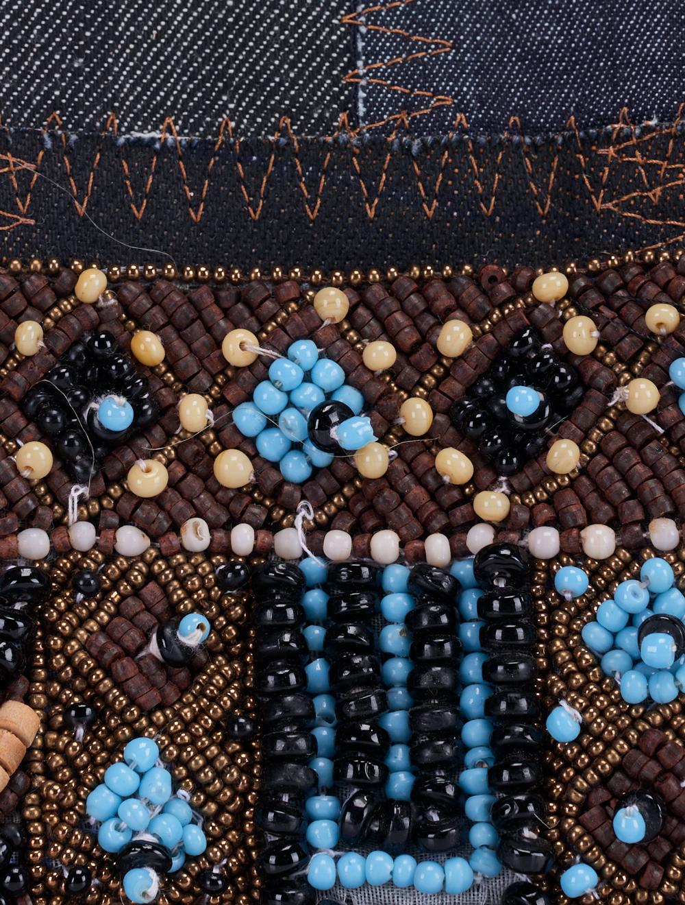 Save The Queen Piccola borsa in patch di jeans Novità
