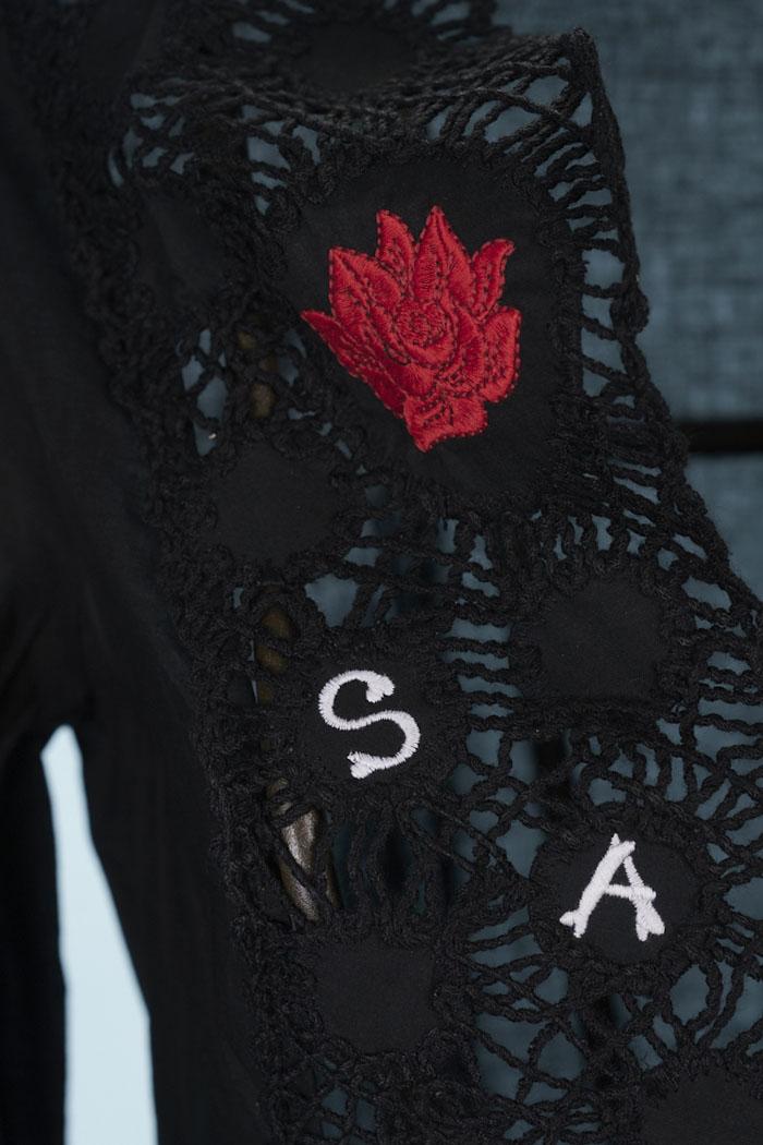 Save The Queen Camicia lunga in cotone Vendita Calda