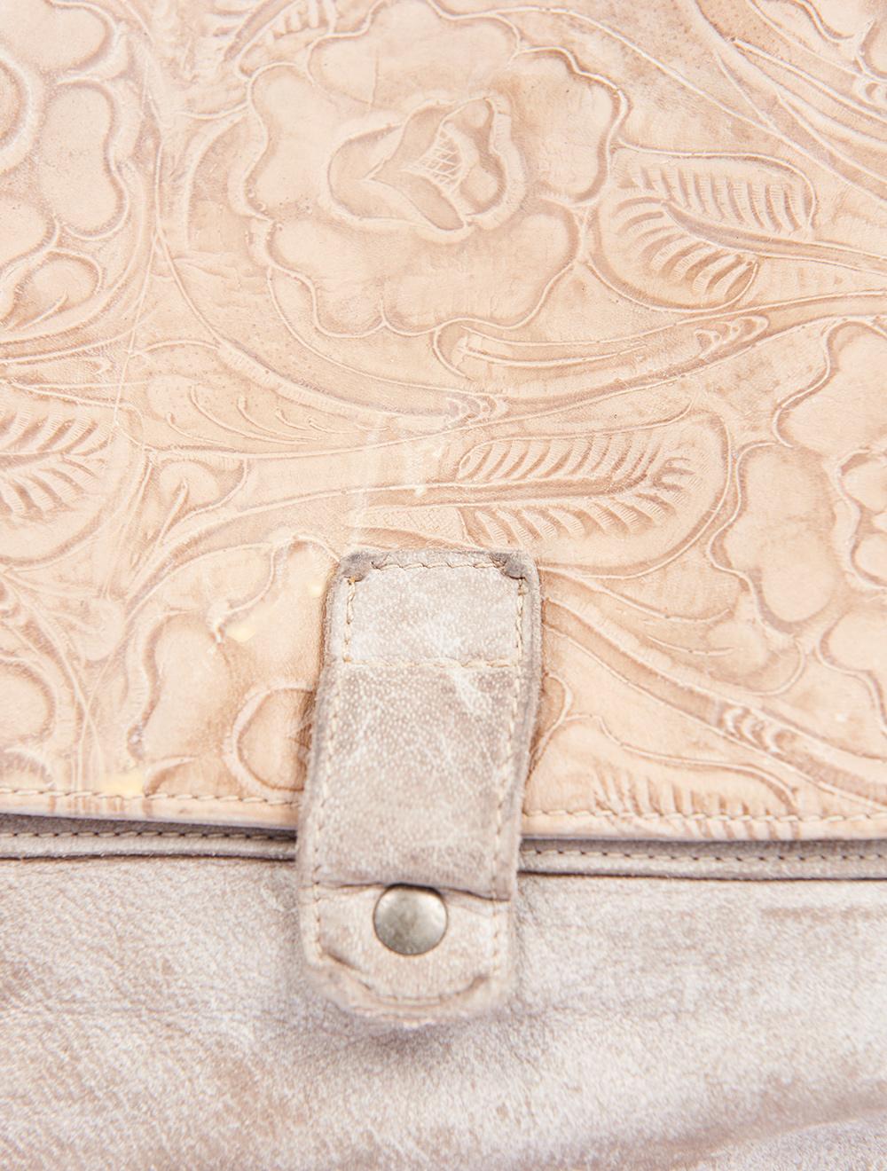Save The Queen Borsa media in pelle lavorata beige I Più Venduti