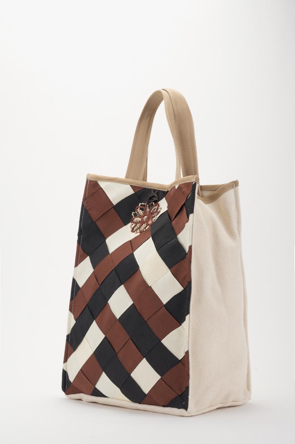 Save The Queen Borsa in canvas di cotone Moda