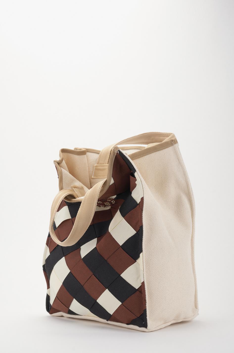 Save The Queen Borsa in canvas di cotone Moda