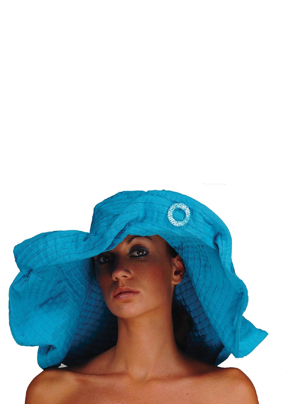 Save The Queen Cappello modellabile in tessuto turchese Sostegno trimestrale