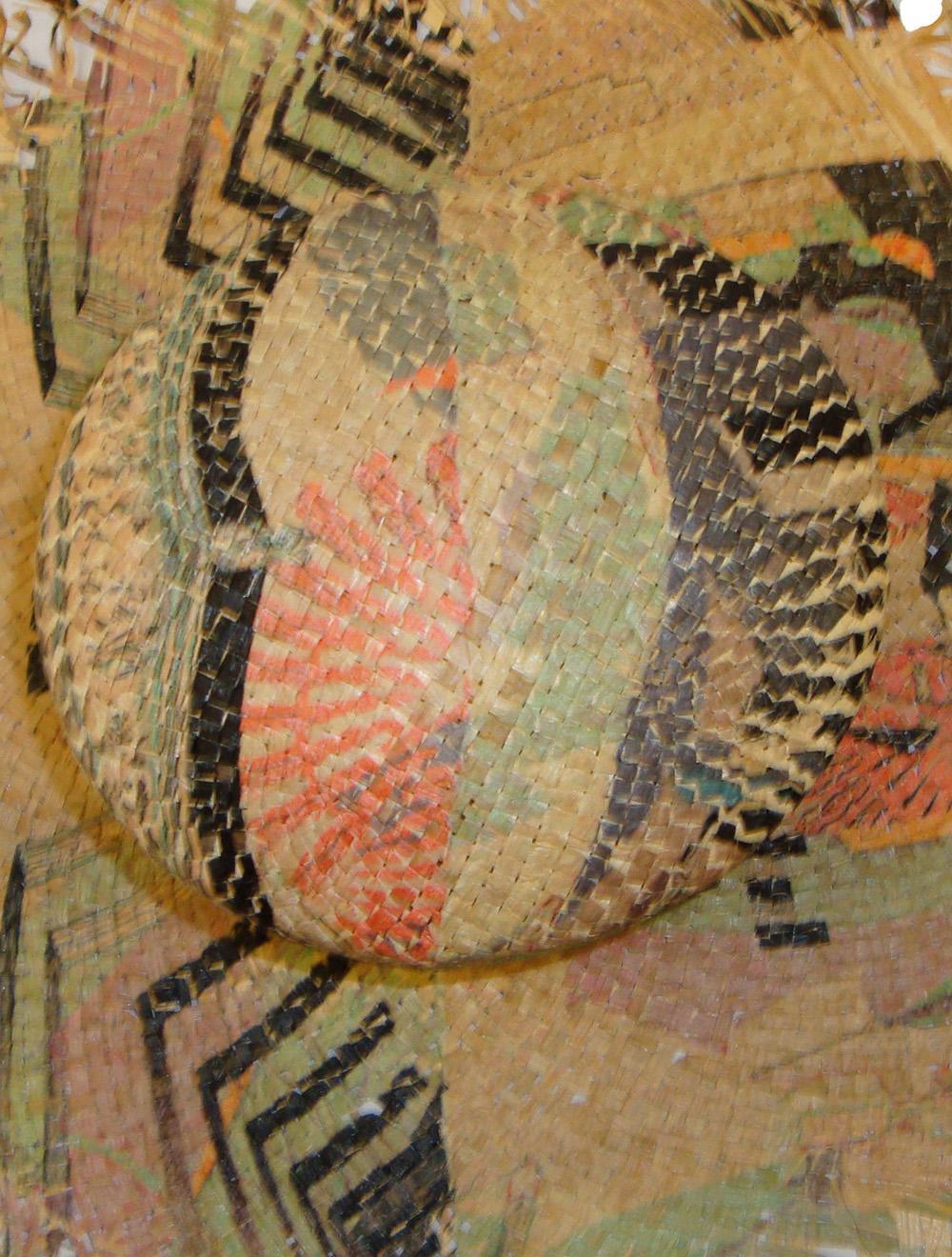 Save The Queen Cappello in paglia intrecciata con stampa Fino al 55% di sconto