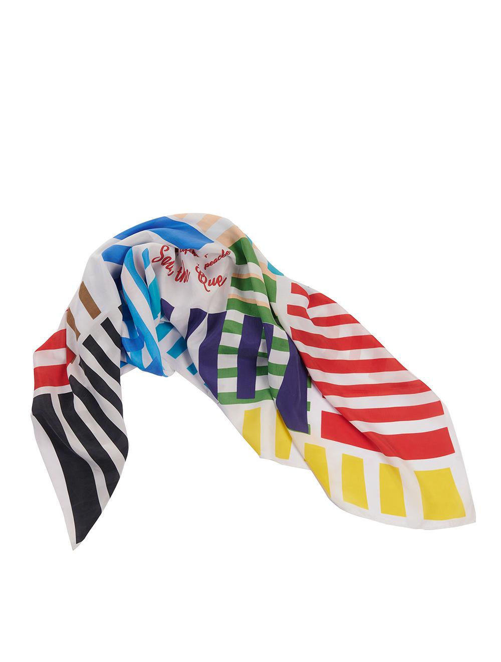 Save The Queen Foulard multicolor con dedica alla Pace In Linea