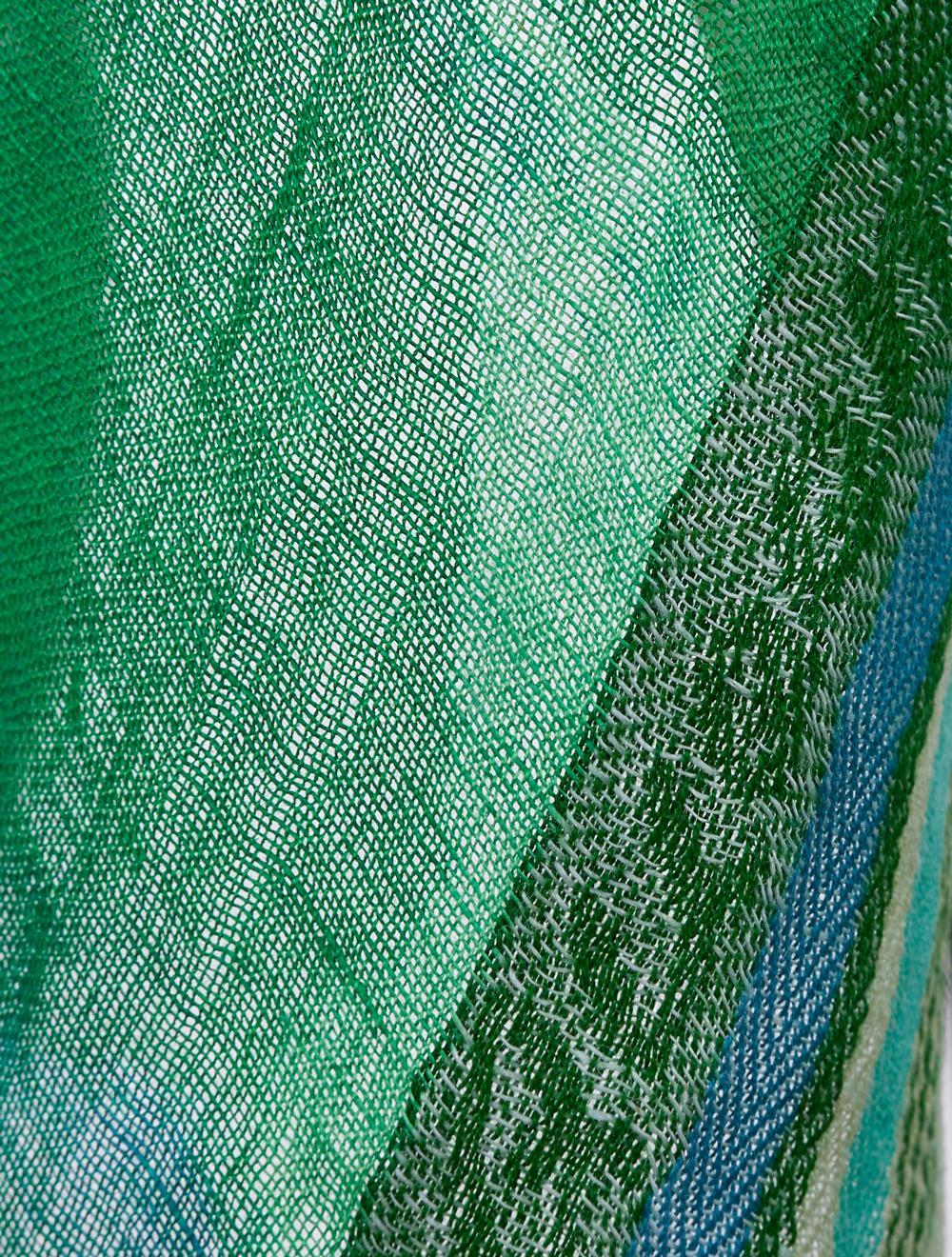 Save The Queen Stola con stampa verde in lino e modal Vendita