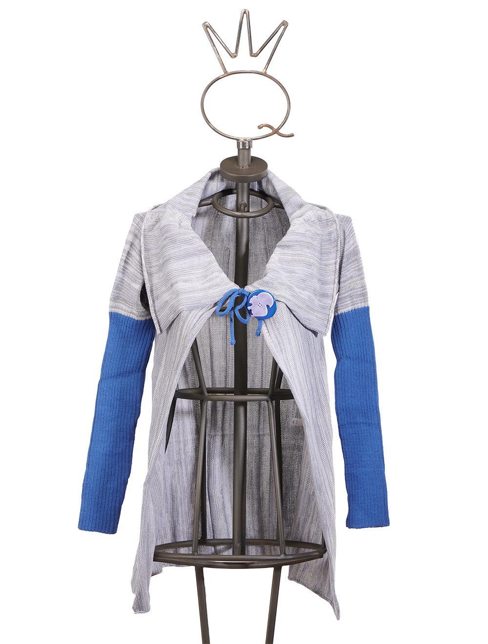 Save The Queen Camicia da notte bluette corta con ricamo con cardigan I Più Venduti