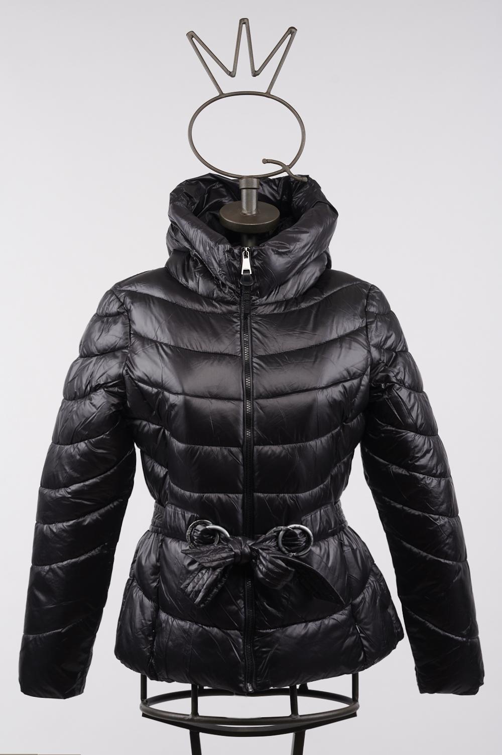 Save The Queen Piumino nero corto con cappuccio Shopping online