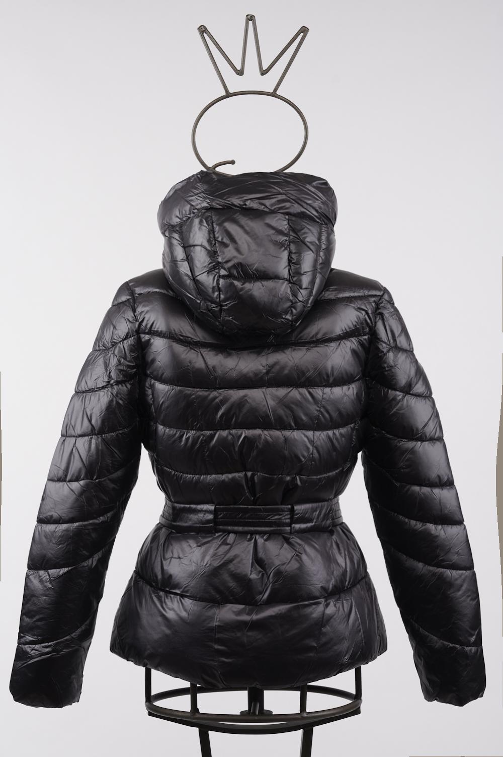 Save The Queen Piumino nero corto con cappuccio Shopping online