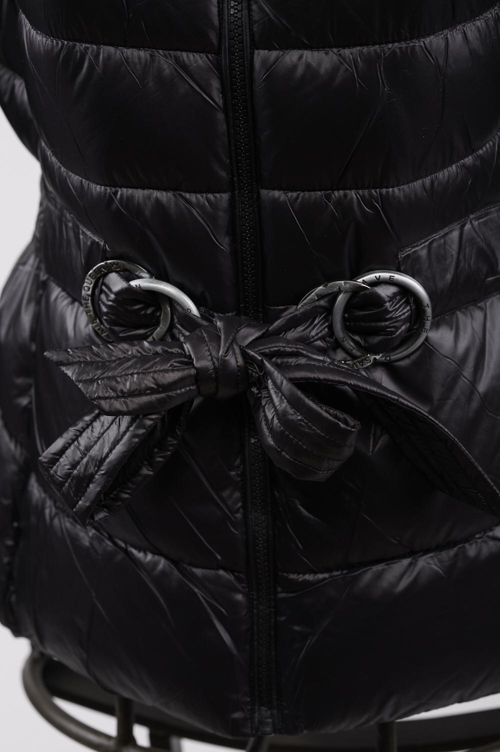 Save The Queen Piumino nero corto con cappuccio Shopping online