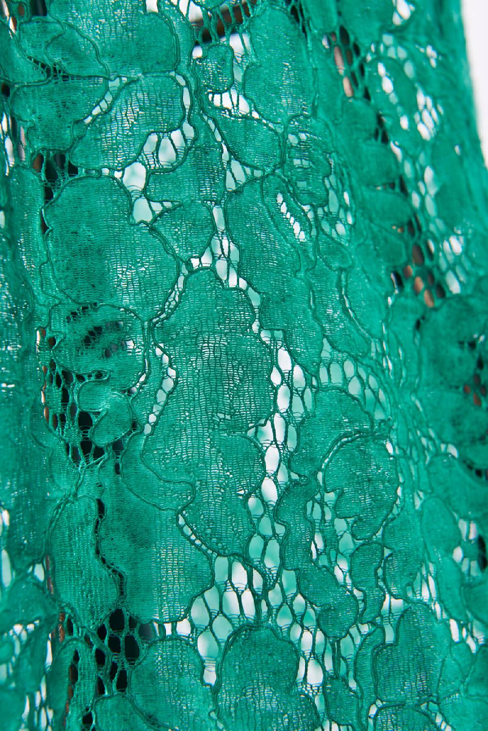 Save The Queen Spolverino in pizzo color verde smeraldo Offerta San Valentino