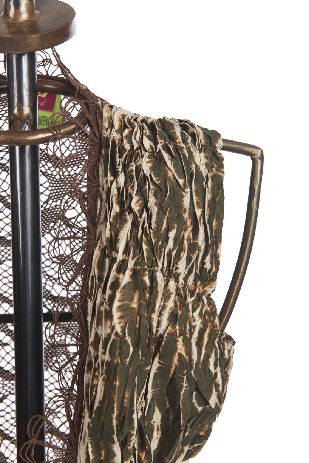Save The Queen Gilet in seta plissettata stampata e pizzo elasticizzato Latest fashion
