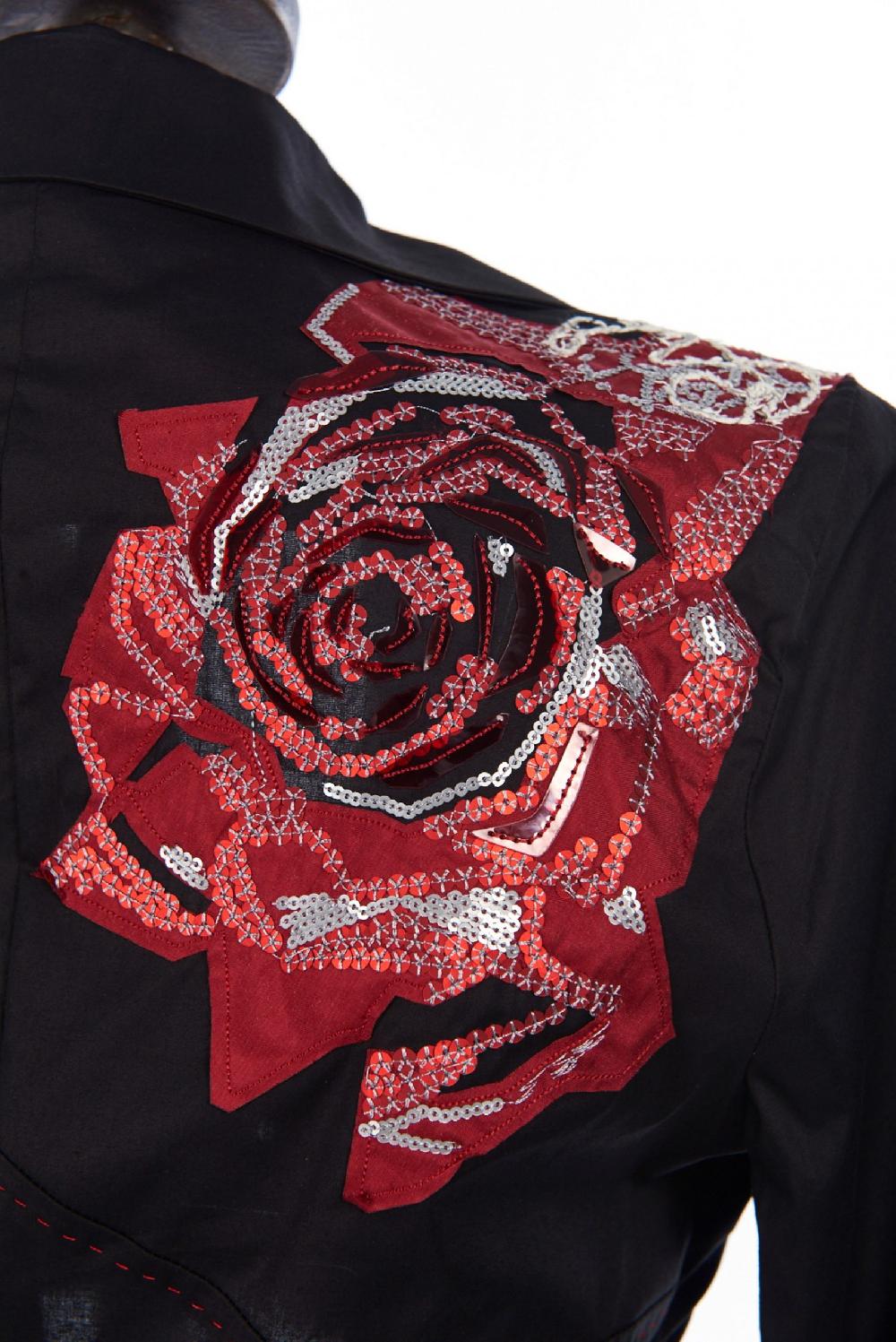 Save The Queen Giacca corta con rosa ricamata Bestseller