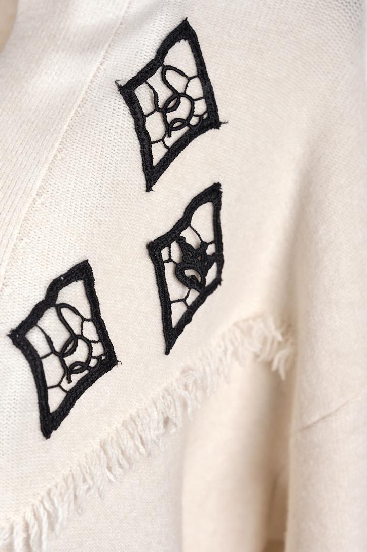 Save The Queen Cardigan lungo panna Rilascio limitato