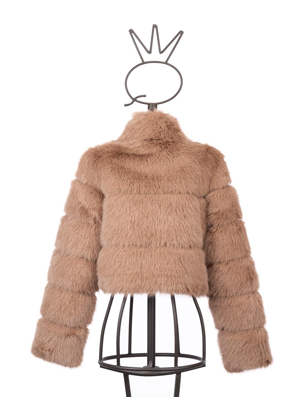 Save The Queen Giubbino beige in ecopelliccia Black Friday Prezzi