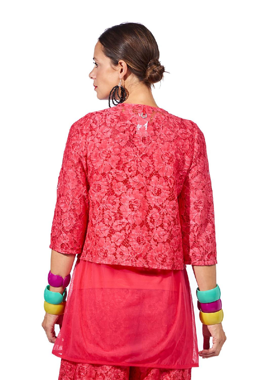 Save The Queen Giacchino coprispalle in pizzo color corallo In Linea