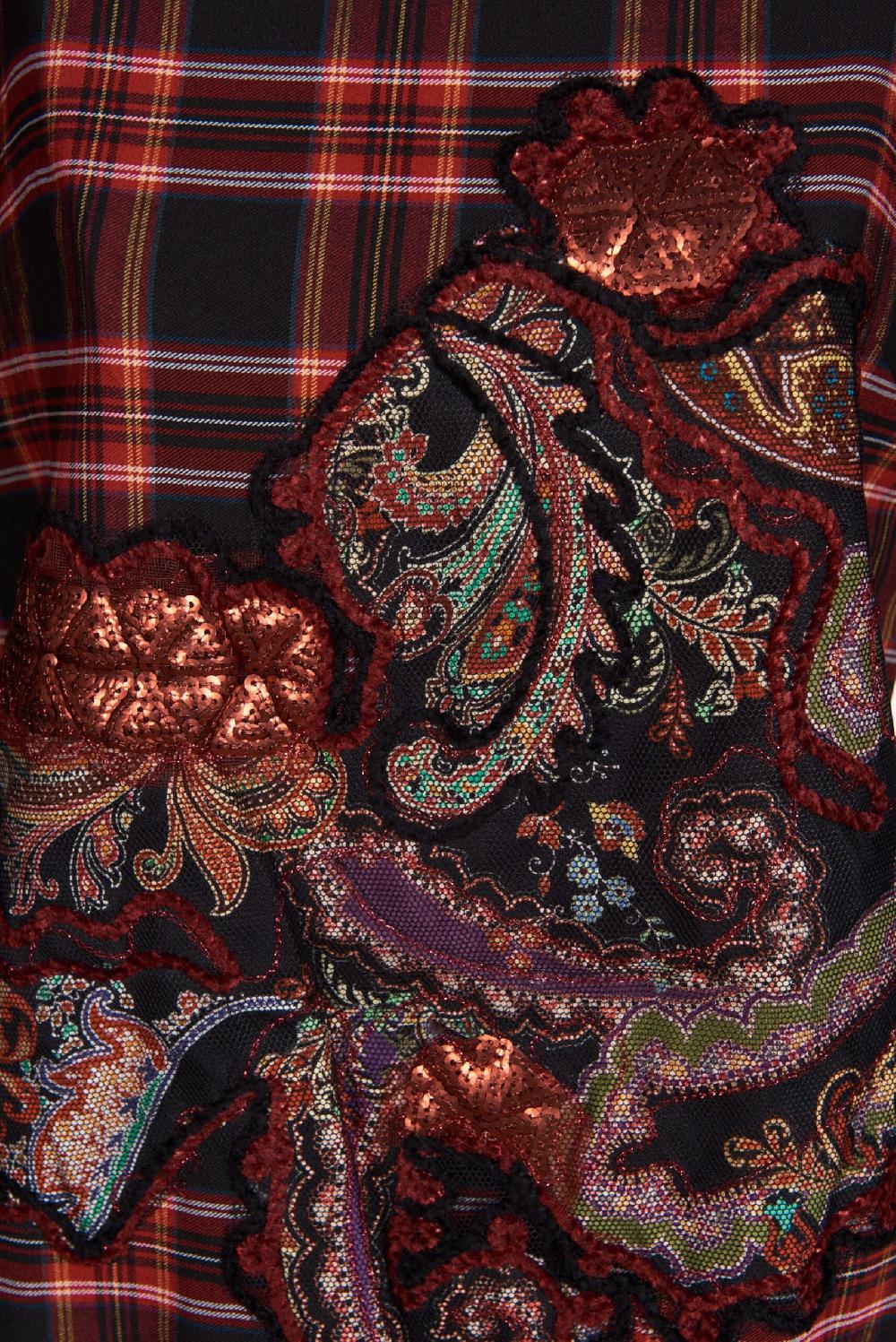 Save The Queen vestito corto in tessuto tartan con ricamo Qualità Garantita