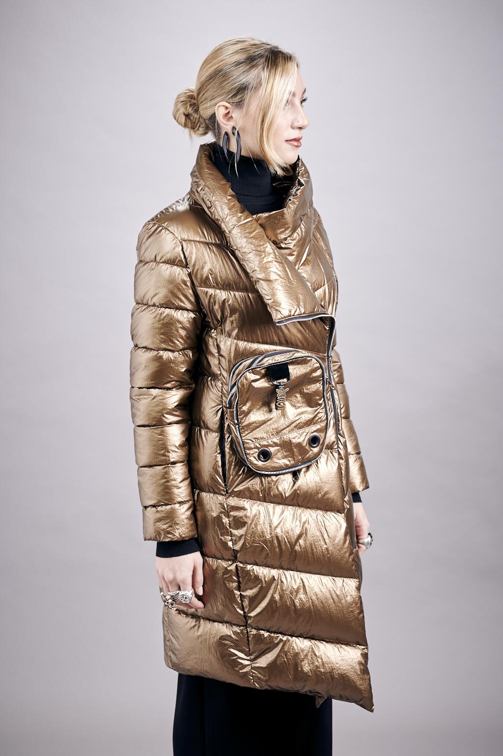Save The Queen Piumino lungo color rame Shopping Online