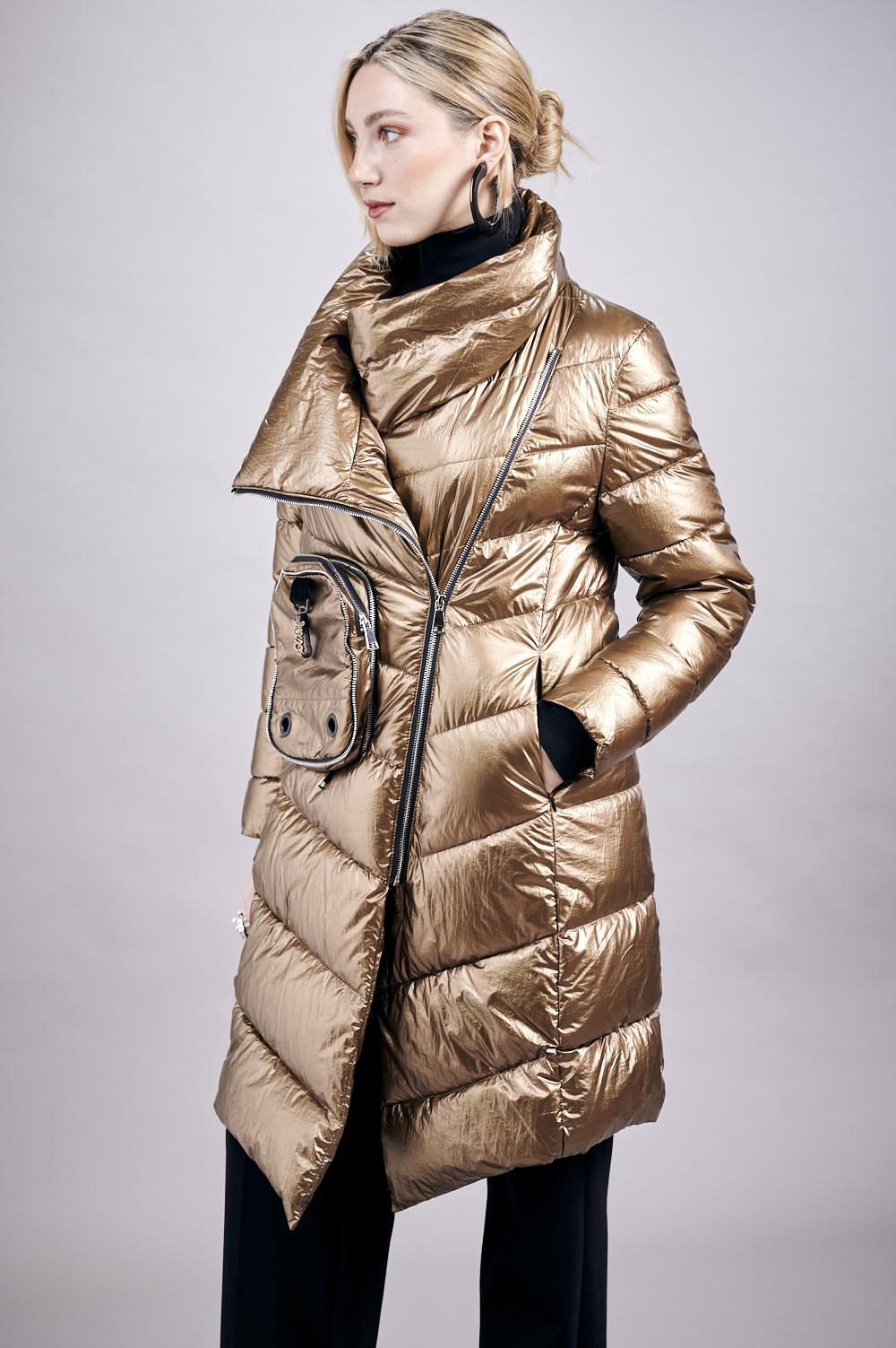 Save The Queen Piumino lungo color rame Shopping Online