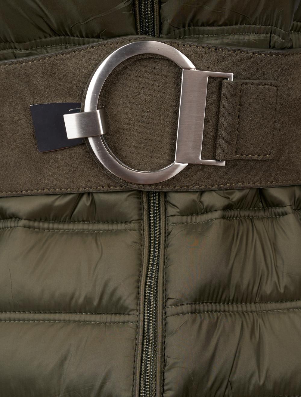 Save The Queen Piumino lungo color verde militare Sottocosto