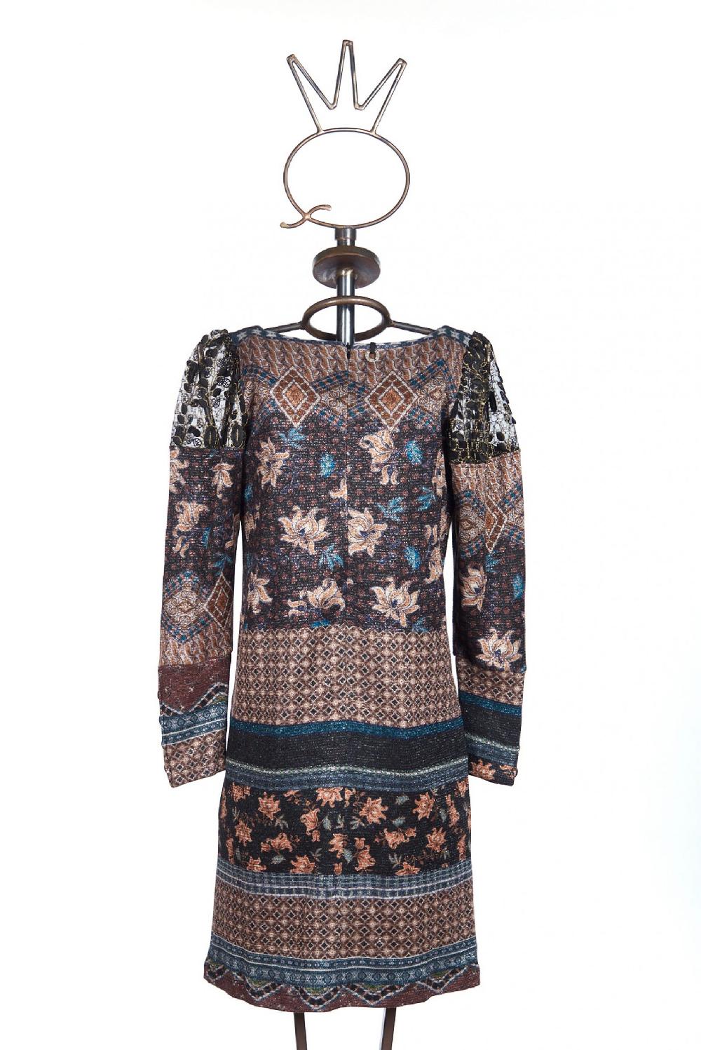 Save The Queen Vestito corto a fantasia con lurex Moda