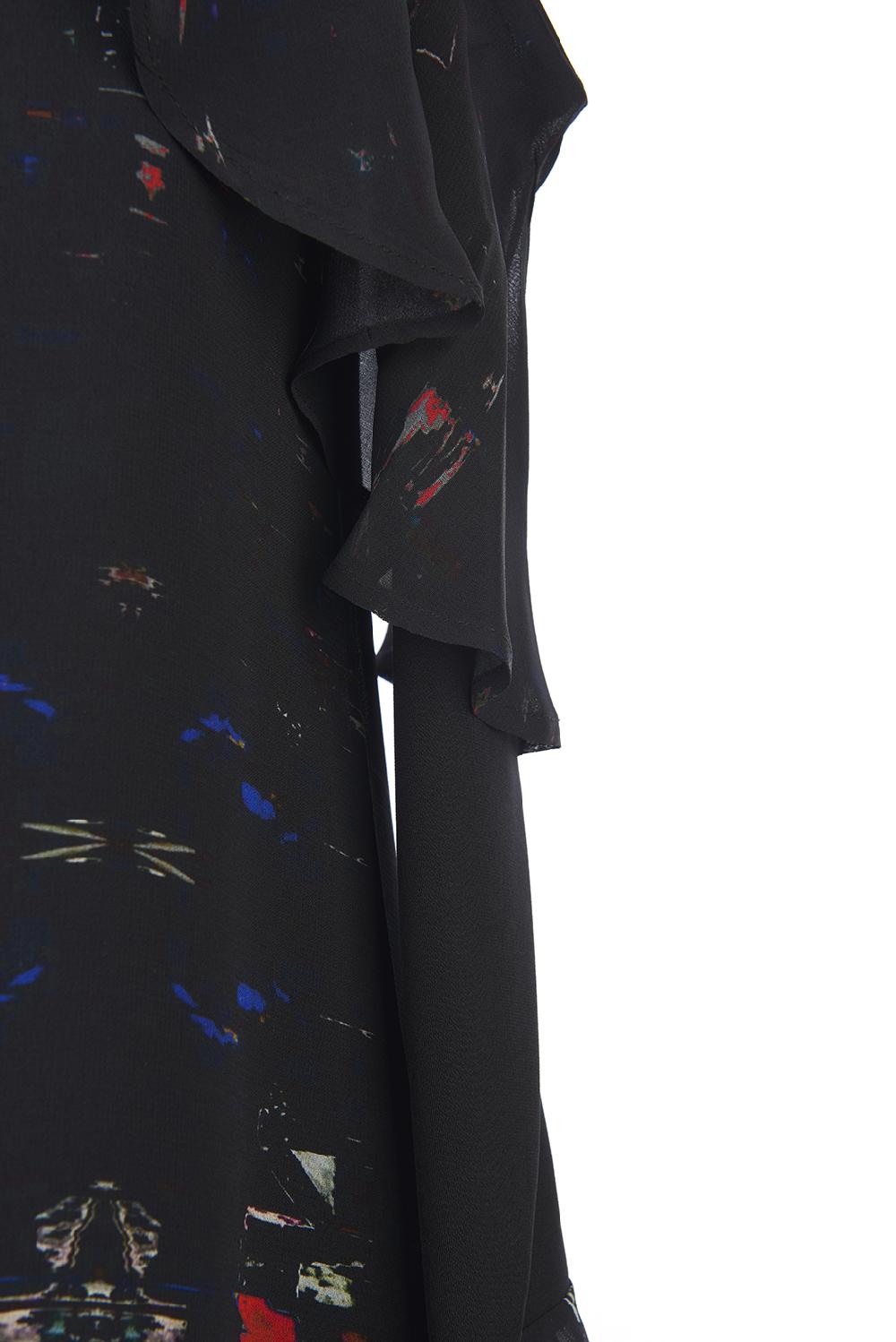 Save The Queen vestito corto in voile di viscosa stampato Sconto di tempo limitato