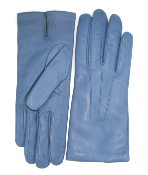 Sermoneta Gloves Guanto in Capretto 2bt con 3 cordoni fod. cashmere Denim Pezzi Unici