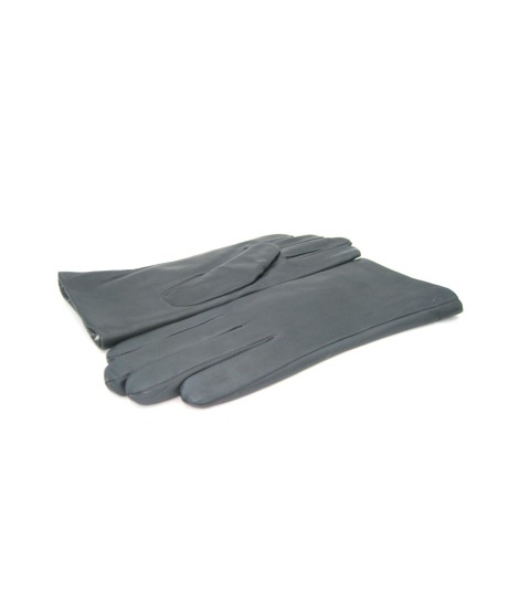 Sermoneta Gloves Guanto Nappa foderato Lapin Grigio scuro Prezzo di fabbrica
