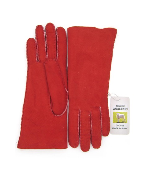 Sermoneta Gloves Guanto Montone cucito a mano Rosso Offerta temporanea
