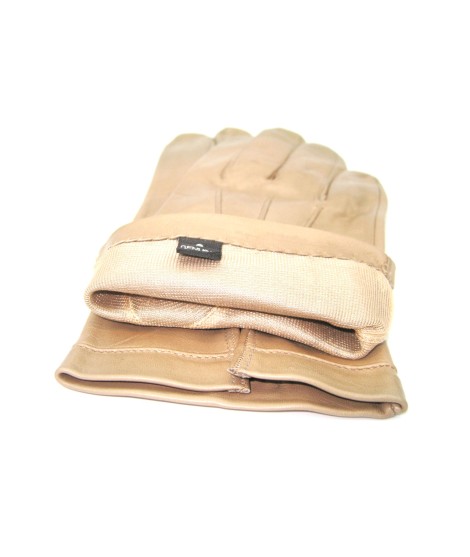 Sermoneta Gloves Guanto in Nappa foderato seta Toupe Ultimi due giorni