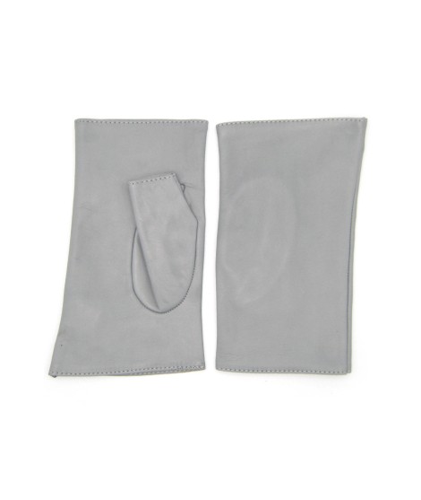 Sermoneta Gloves Manicotto in Nappa 2bt foderato seta Grigio Perla Liquidazione