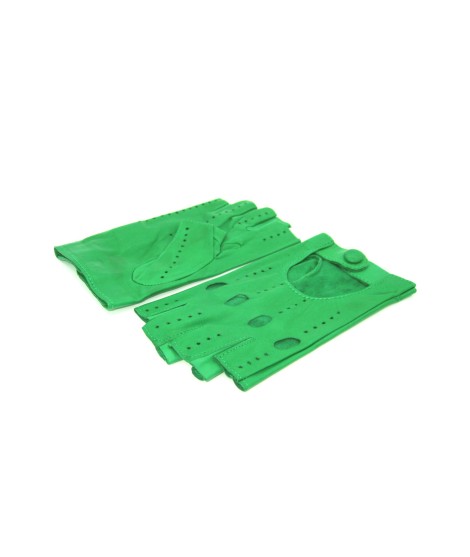 Sermoneta Gloves Guanto Guida in Nappa sfoderato 1/2 dita Verde Smeraldo Enormi risparmi