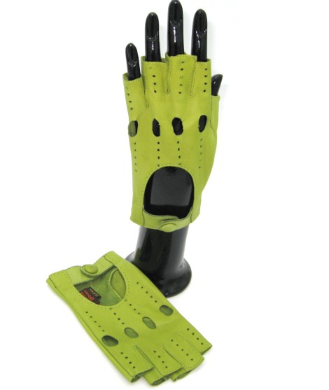 Sermoneta Gloves Guanto Guida sfoderto 1/2 dita Pistacchio Vendita